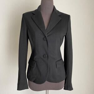 gap sz XS black‎ collared button office blazer